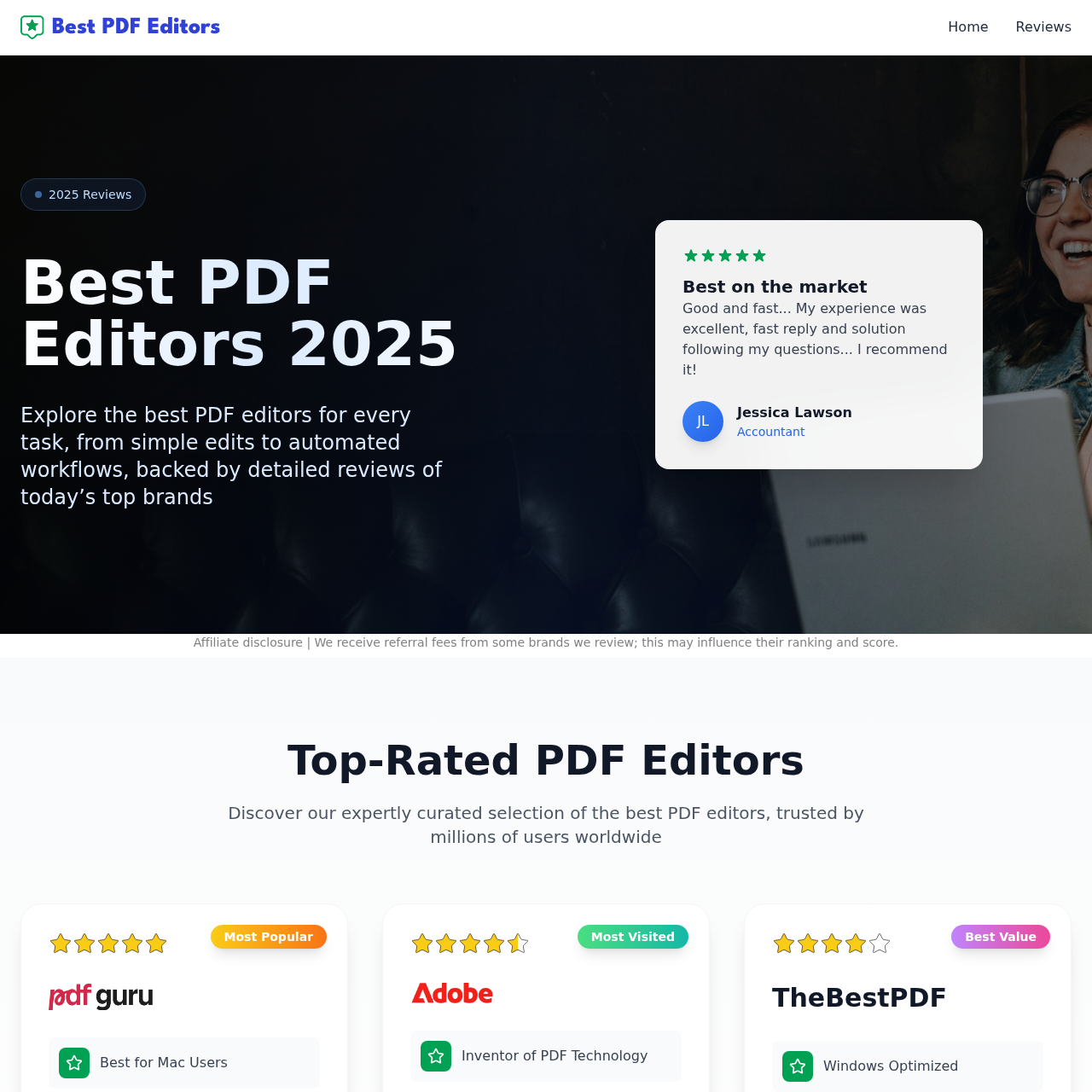 Best PDF Editor 2025 | Reviews by BestPDFEditor.net