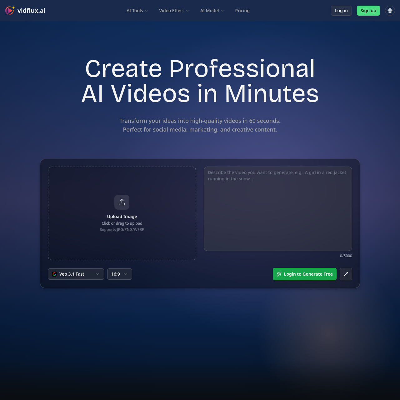 VidFlux AI: Create Professional AI Videos in Minutes