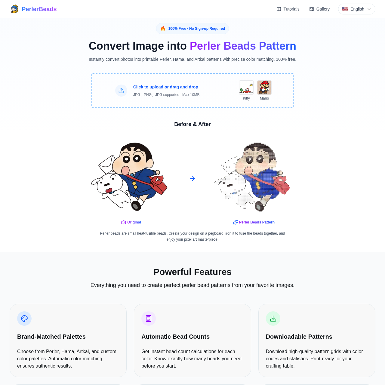 PerlerBeads - Free Online Perler Bead Pattern Designer