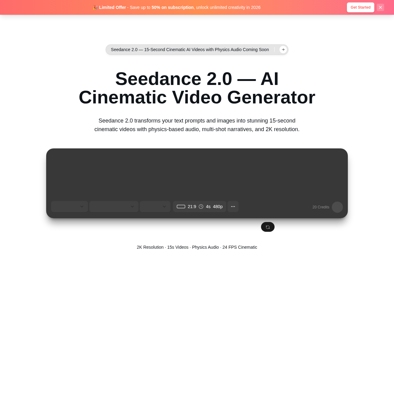 Seedance AI: Cinematic Video Generator from Text & Image