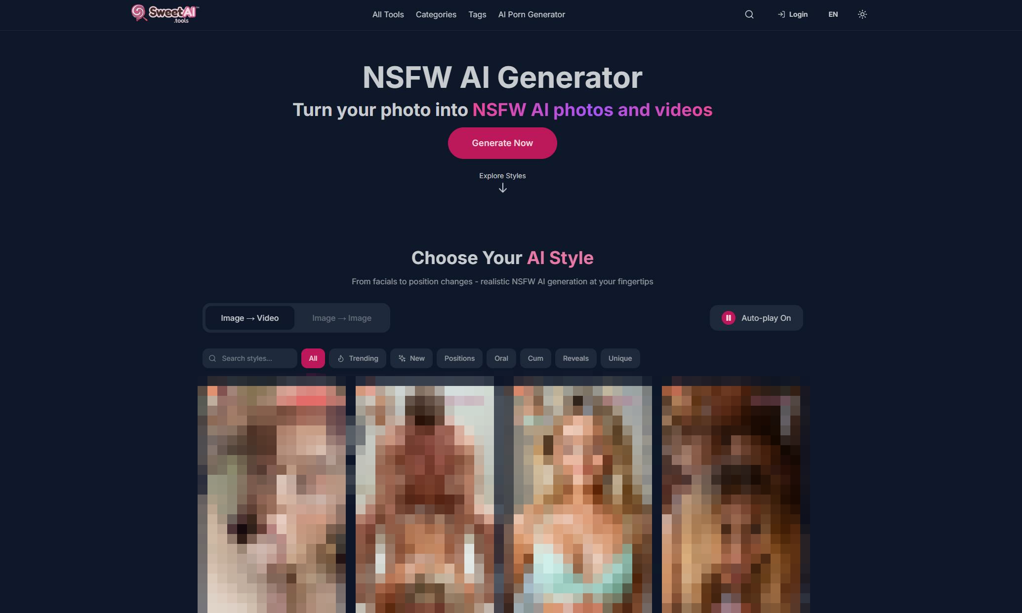 SweetAI Tools | NSFW AI Photo & Video Generator