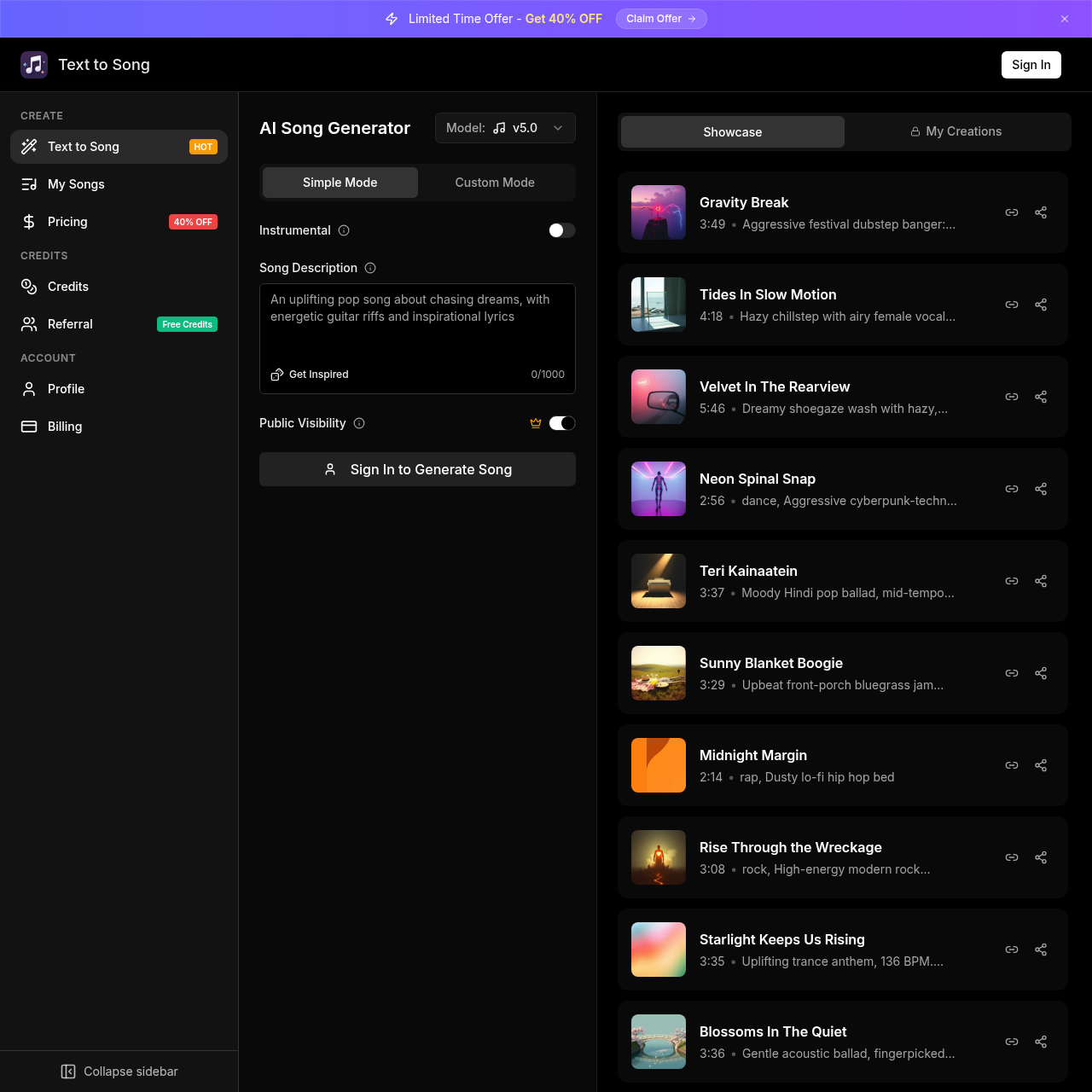 Text to Song AI Generator - Create Music & Lyrics with AI