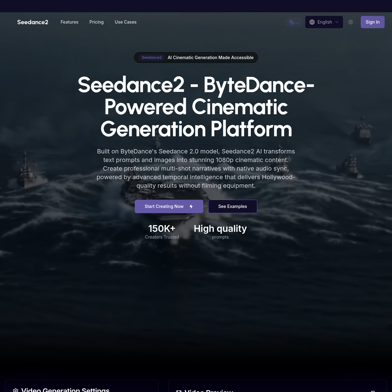 Seedance2 AI: ByteDance-Powered Cinematic Generation Platform