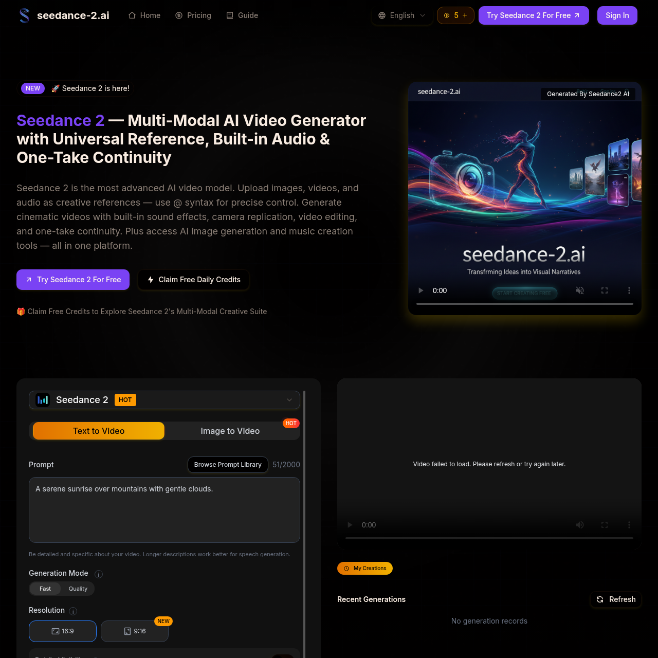Seedance 2 AI: Best Multi-Modal AI Video Generator