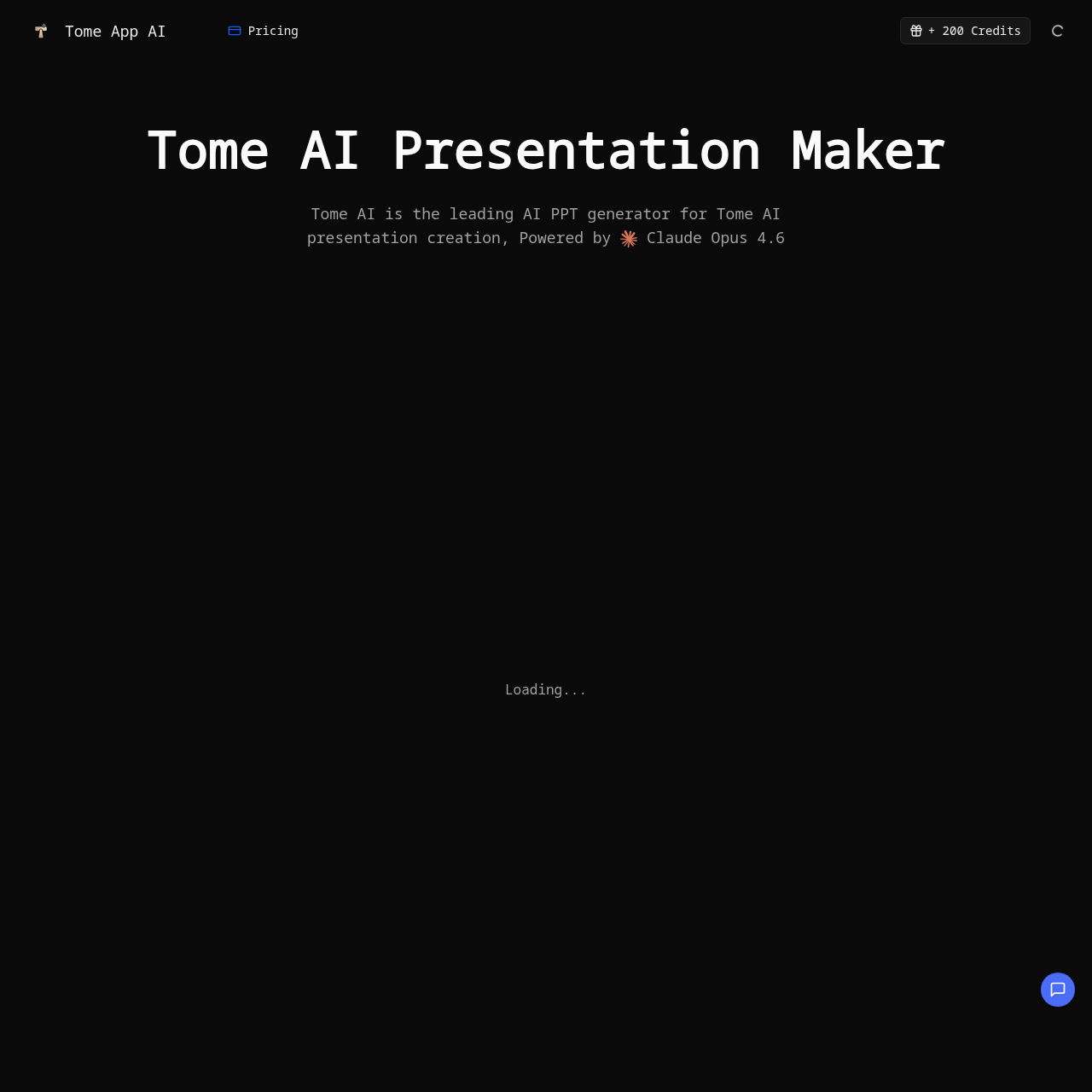 Tome App AI - AI Presentation Maker & PPT Generator