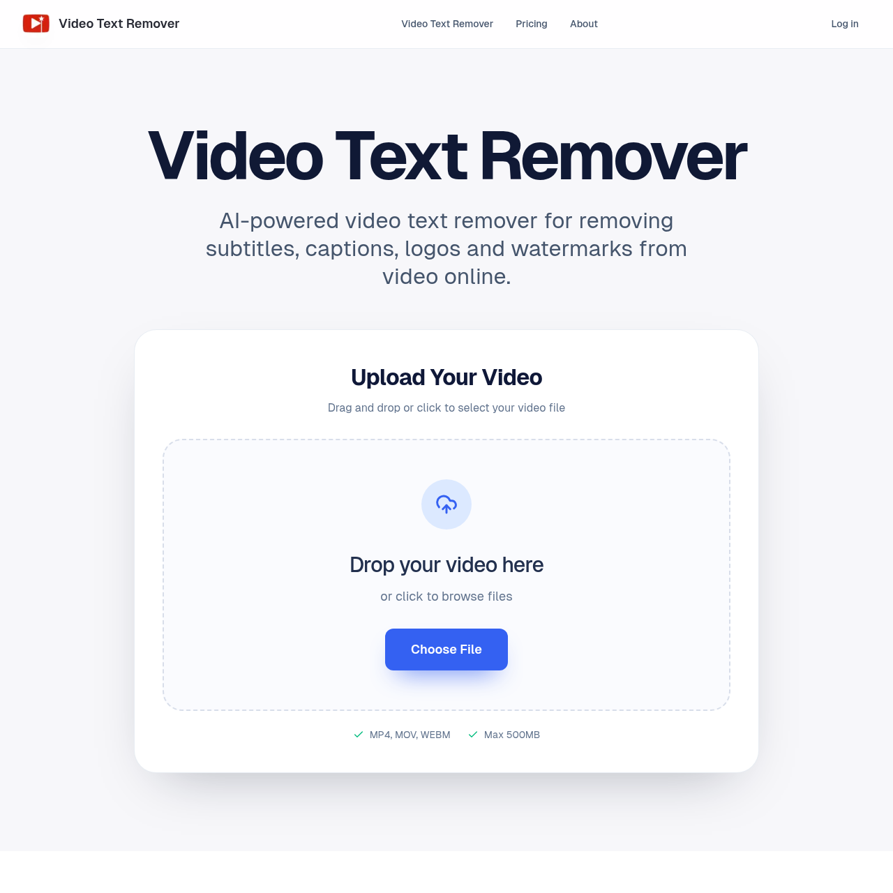 Video Text Remover - AI Remove Text, Watermarks & Logos Online