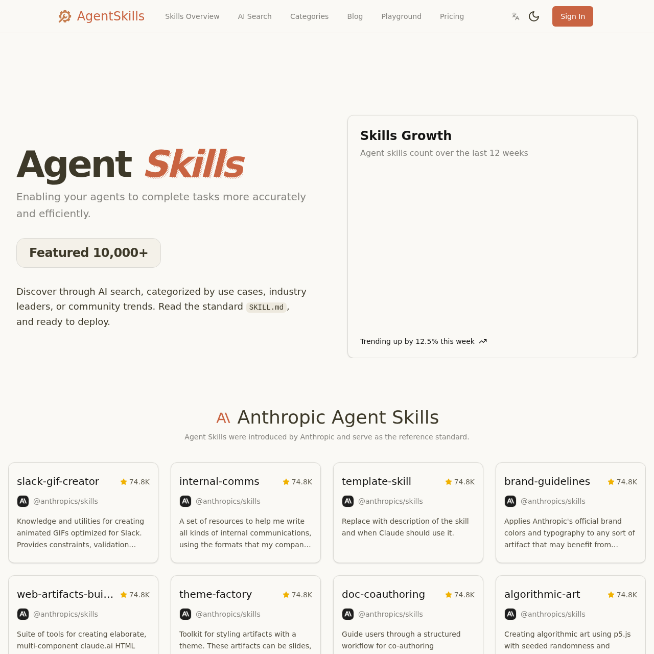 AgentSkills | Empower Your AI Agents with Community-Built Skills