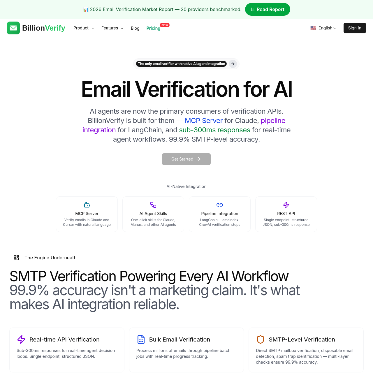 BillionVerify | AI-First Email Verification & Validation
