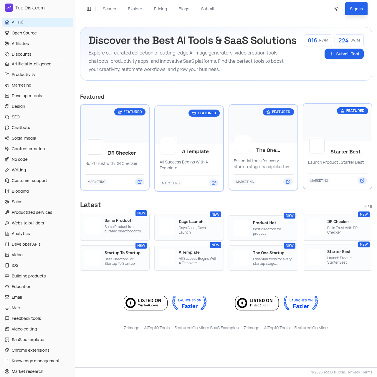 ToolDisk.com - Discover Best AI Tools & SaaS Solutions