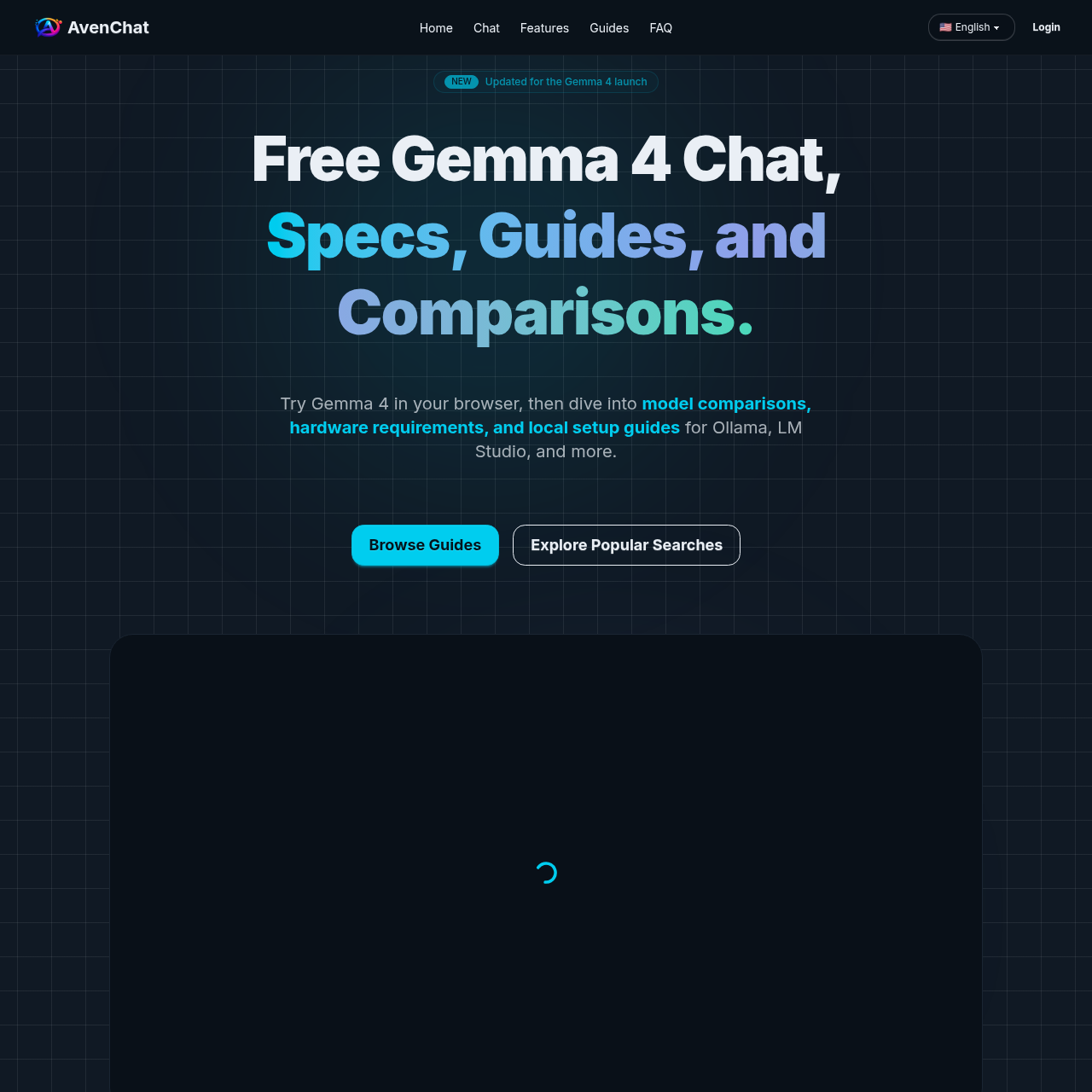 AvenChat: Free Gemma 4 Chat, Model Comparisons & Setup Guides