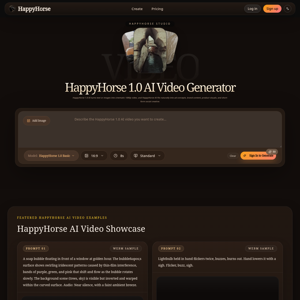 HappyHorse 1.0: Free AI Video Generator - Text & Image to 1080p Video Online