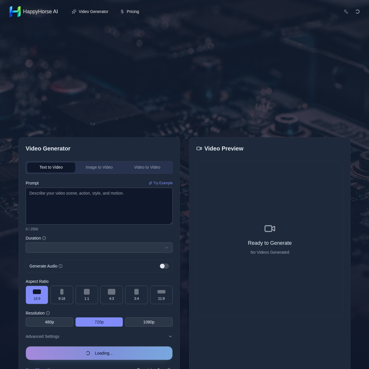 HappyHorse AI: Free AI Video Generator - Text-to-Video & Image-to-Video