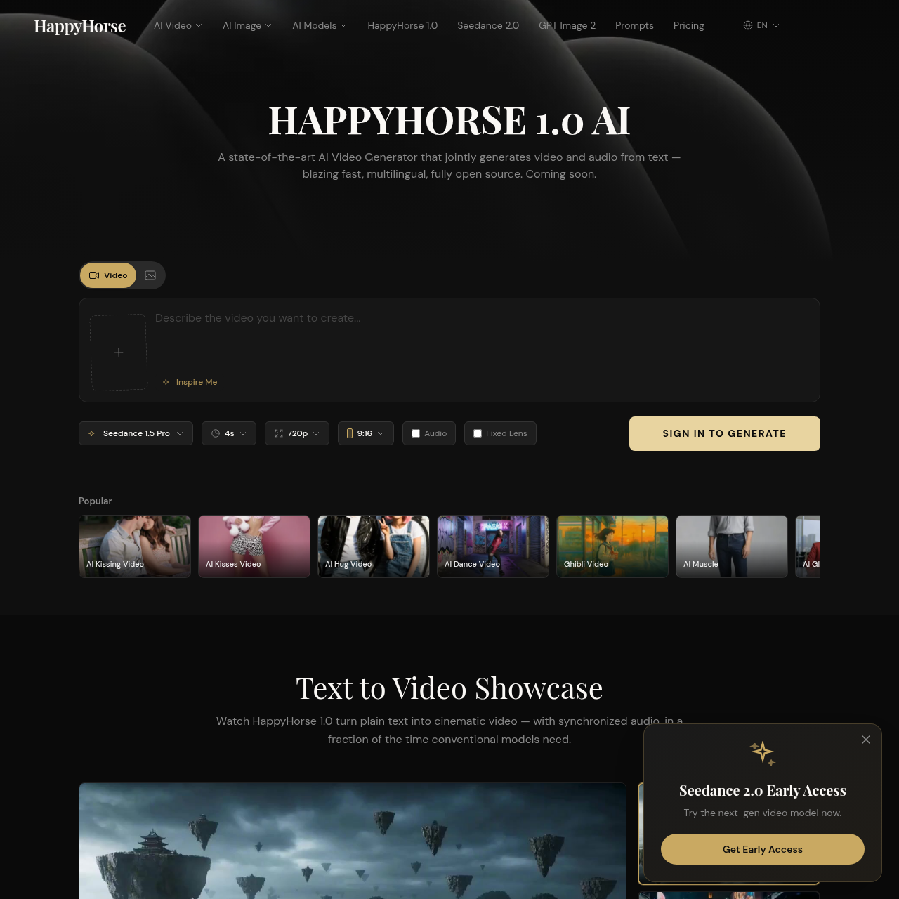 HappyHorse: Open-Source AI Video Generator with Joint Audio - Text-to-Video
