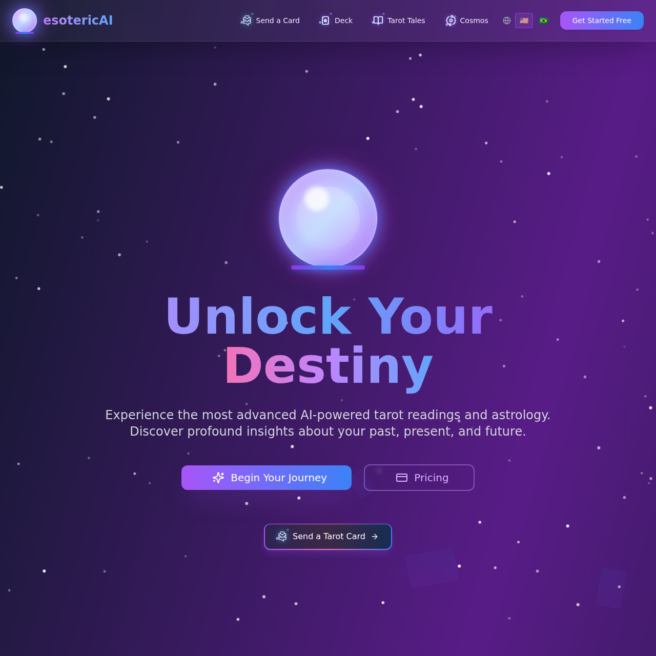 esotericAI - AI-Powered Tarot Readings, Astrology & Cosmic Insights