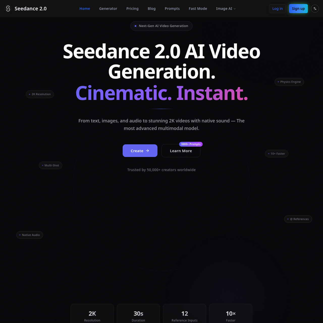 Seedance 2.0: Next-Gen AI Video Generator - Cinematic 2K Videos with Native Audio