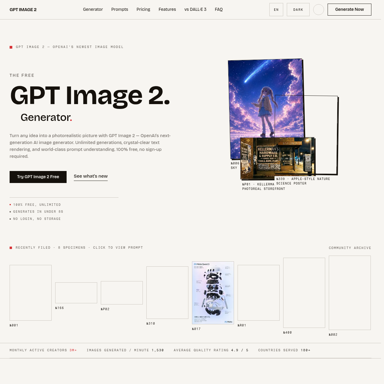 GPT Image 2: Free Unlimited AI Image Generator by OpenAI - Photorealistic