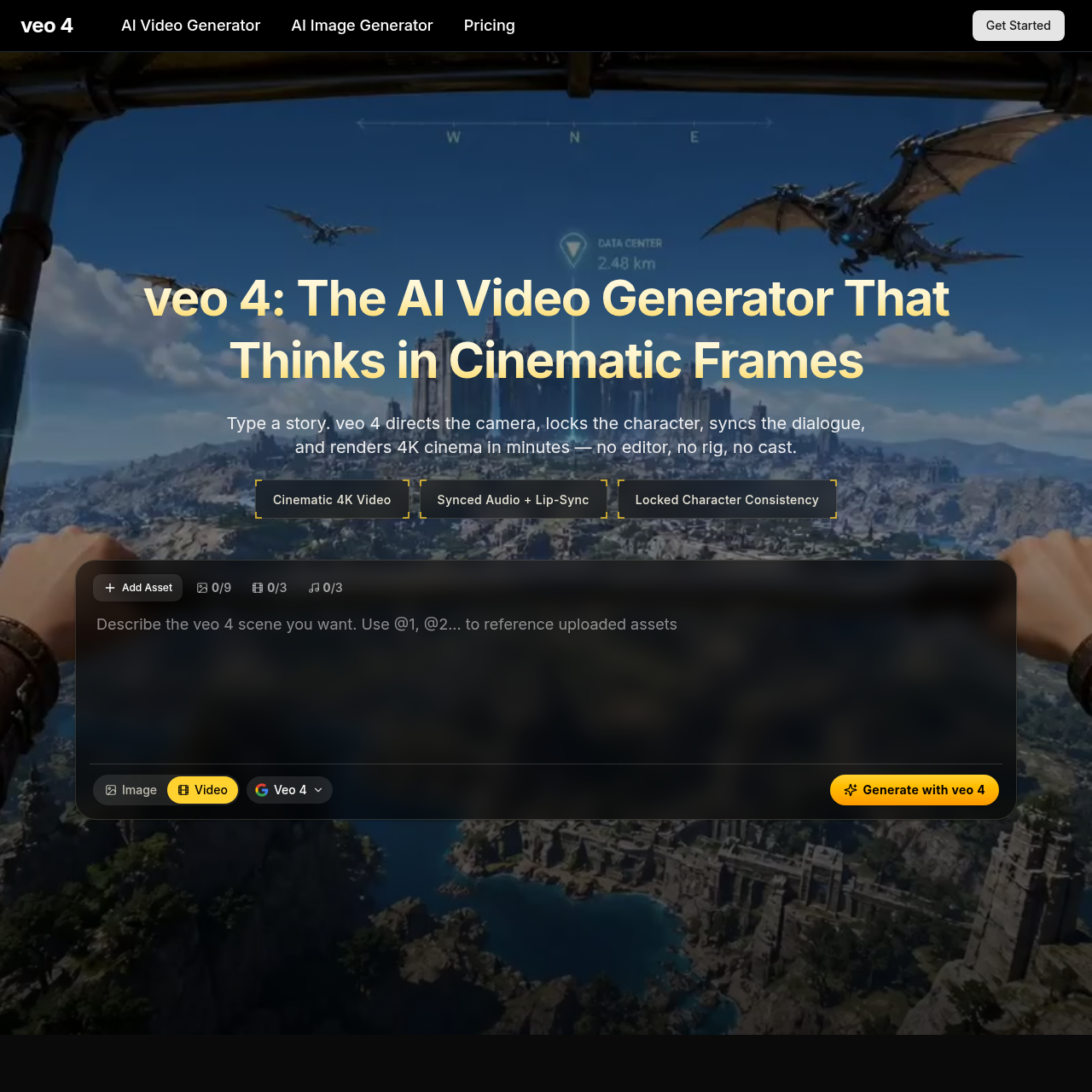 veo 4 AI Video Generator: Free 4K Cinematic Clips