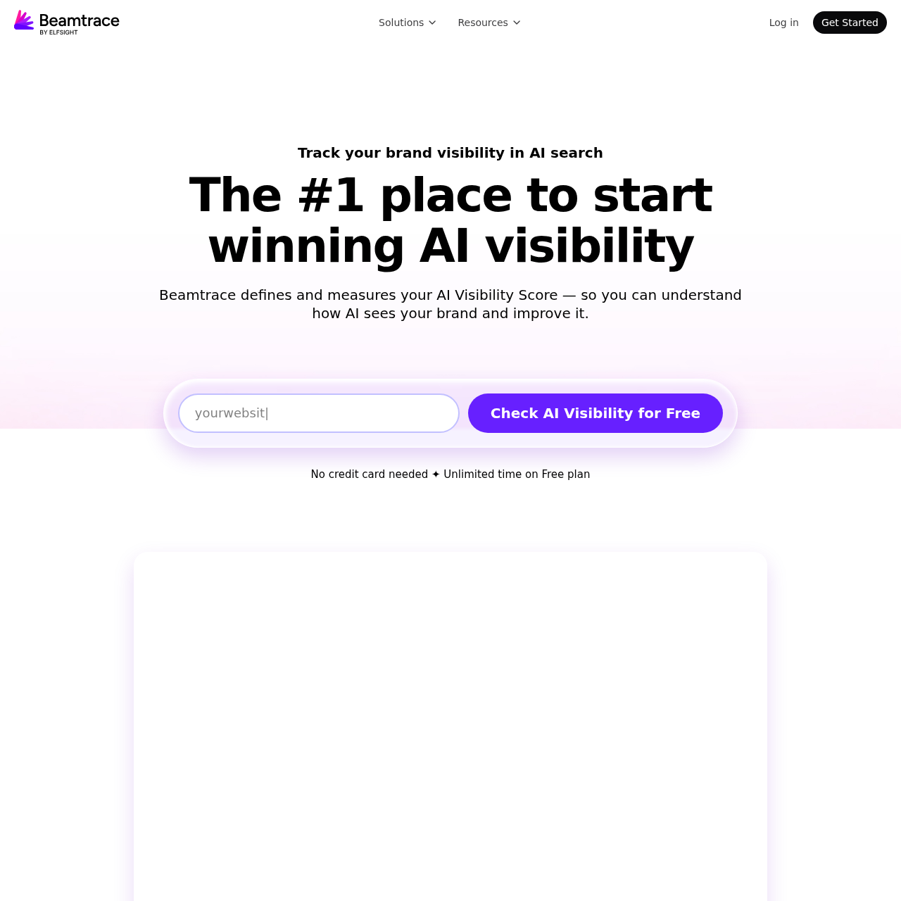 Beamtrace: AI Brand Visibility Tracker for AI Search Results