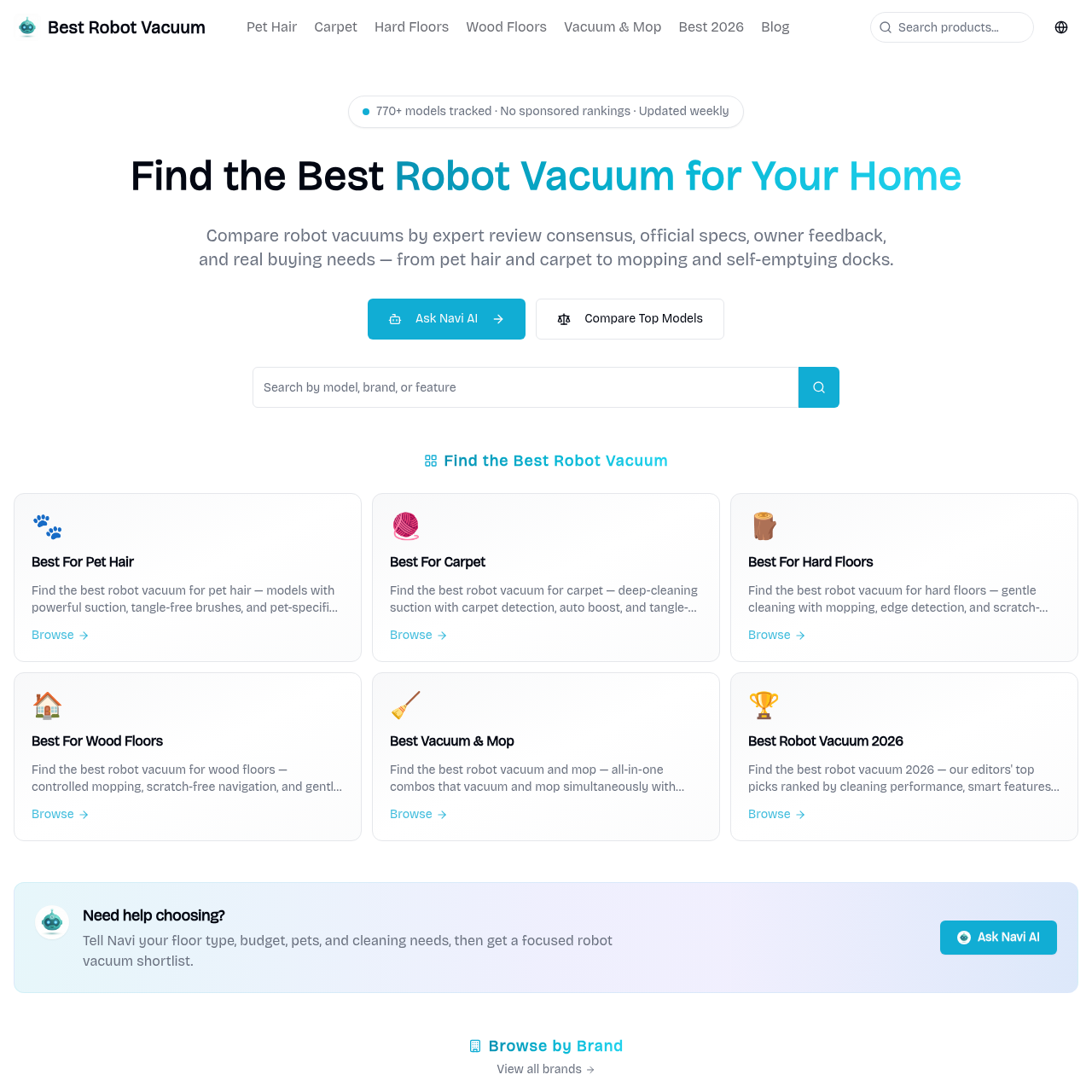 Best Robot Vacuum: Compare Top Models with AI Adviser