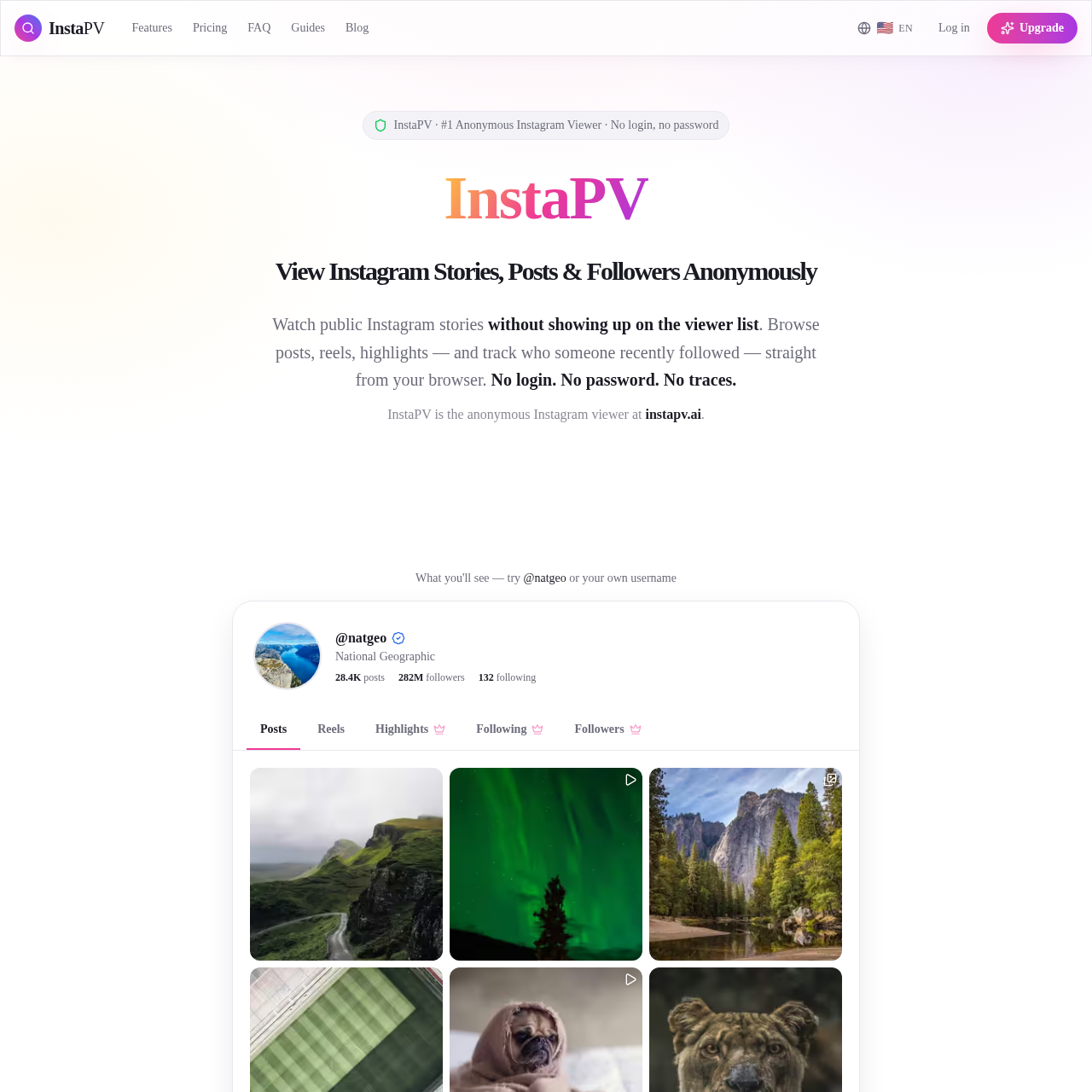 InstaPV — Anonymous Instagram Viewer: Stories, Profiles & Followers | InstaPV