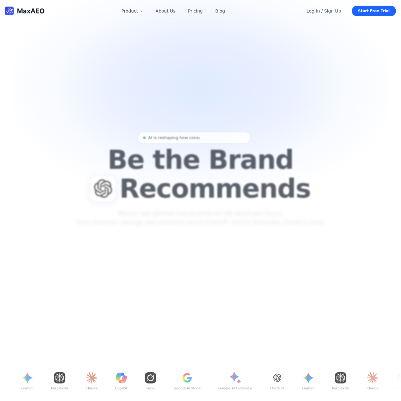 MaxAEO - AI Search Visibility Monitoring & Brand Optimization