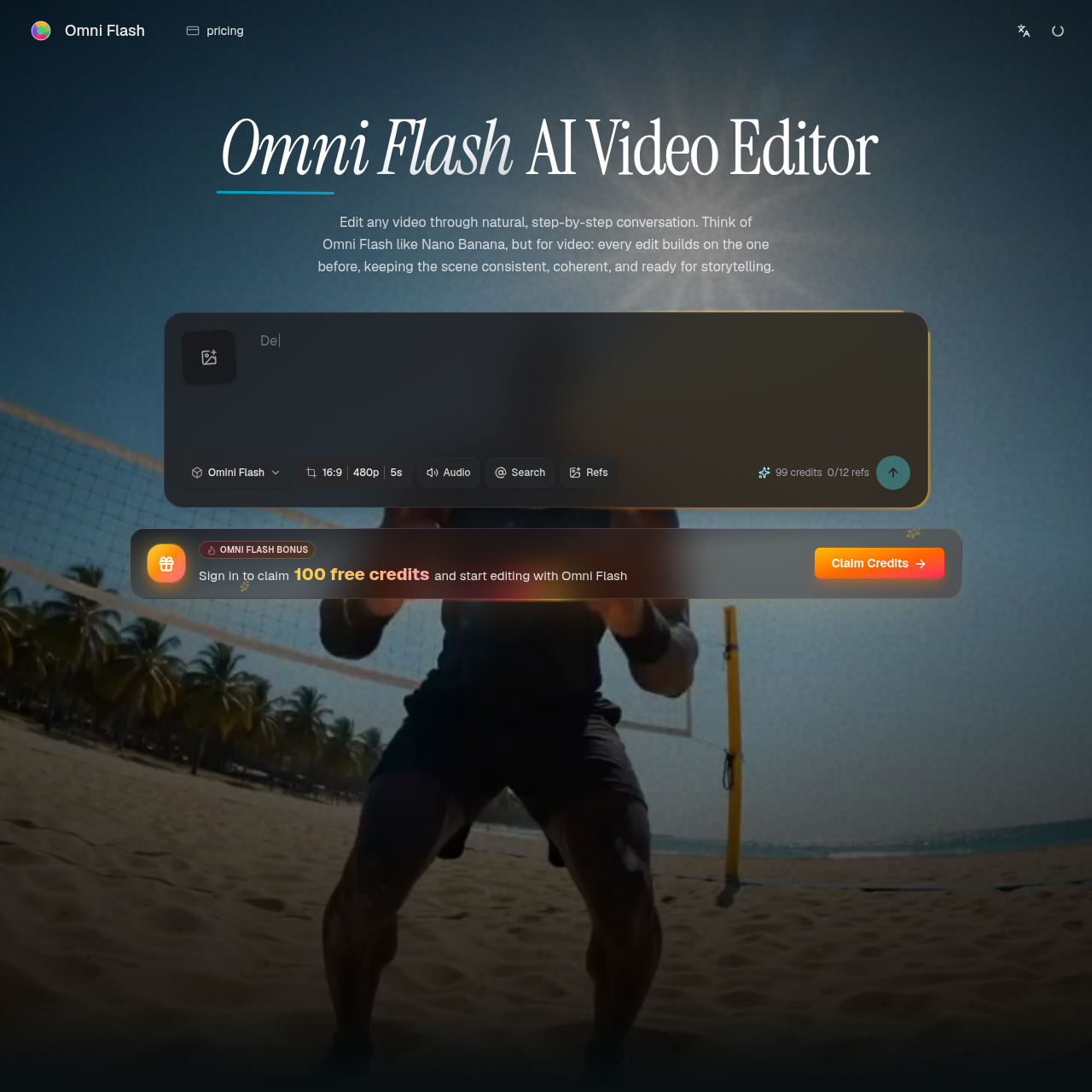 Omni Flash: Free AI Video Editor for Conversational Editing