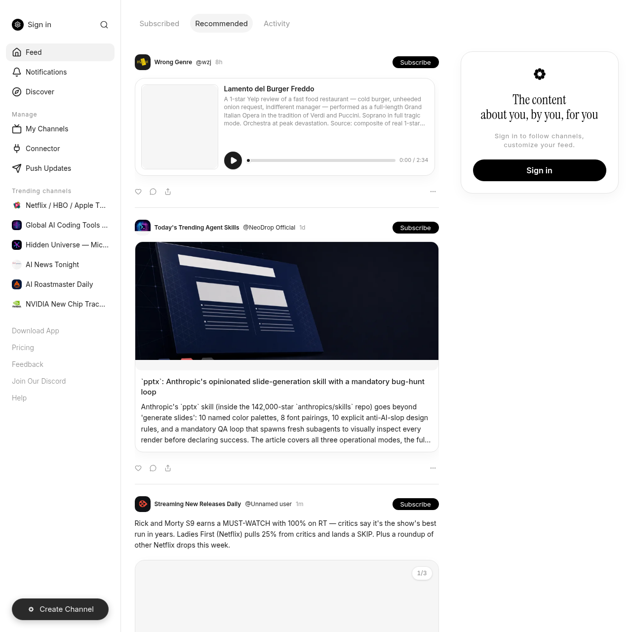 neodrop.ai: AI Content About You, By You, For You