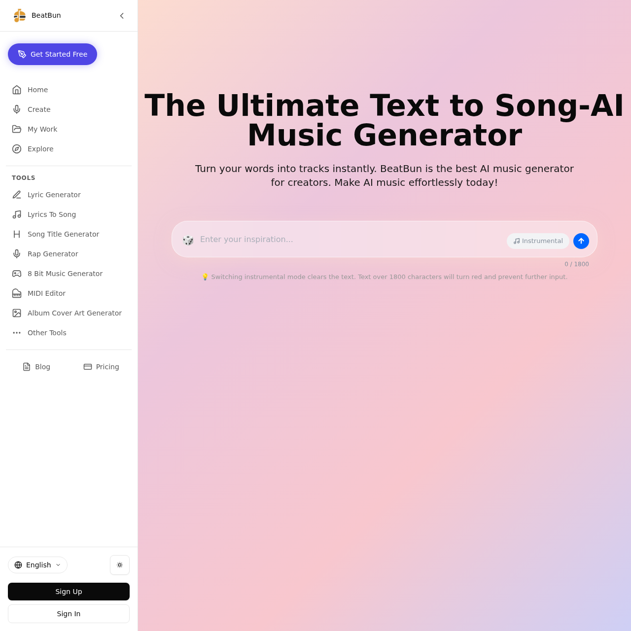 Text to Song AI Music Generator & Creator | BeatBun