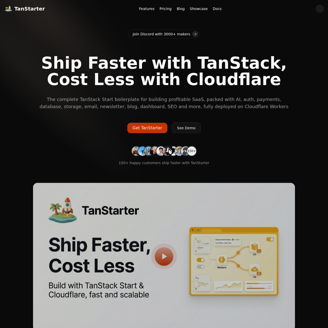 TanStarter | TanStack Start SaaS Boilerplate on Cloudflare