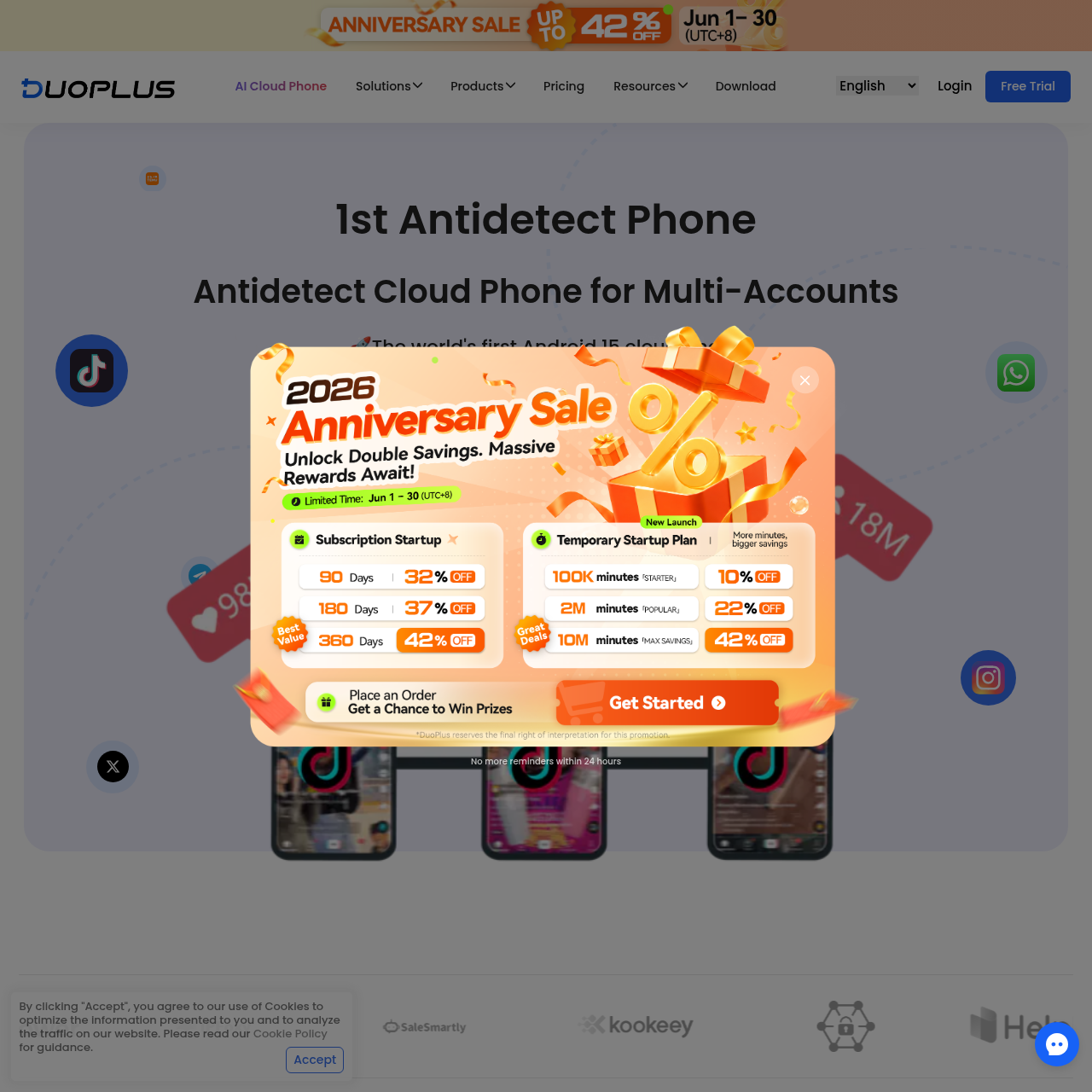 DuoPlus Cloud Phone | Antidetect Cloud Phone for TikTok & Multi-Account Management
