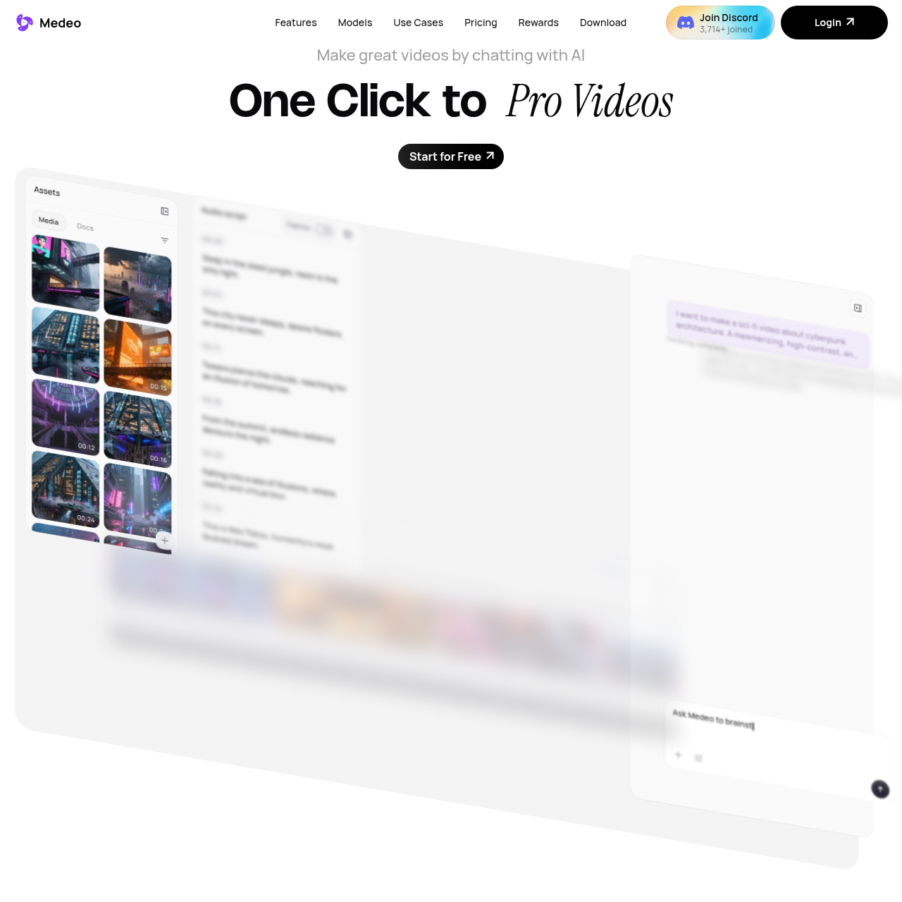 Medeo AI Video Generator | Chat to Create Videos