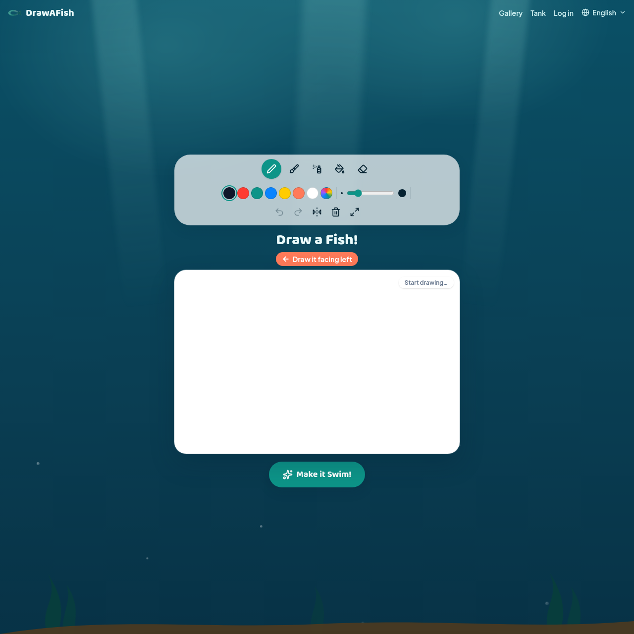 Draw a Fish Game & Swim — DrawAFish.live