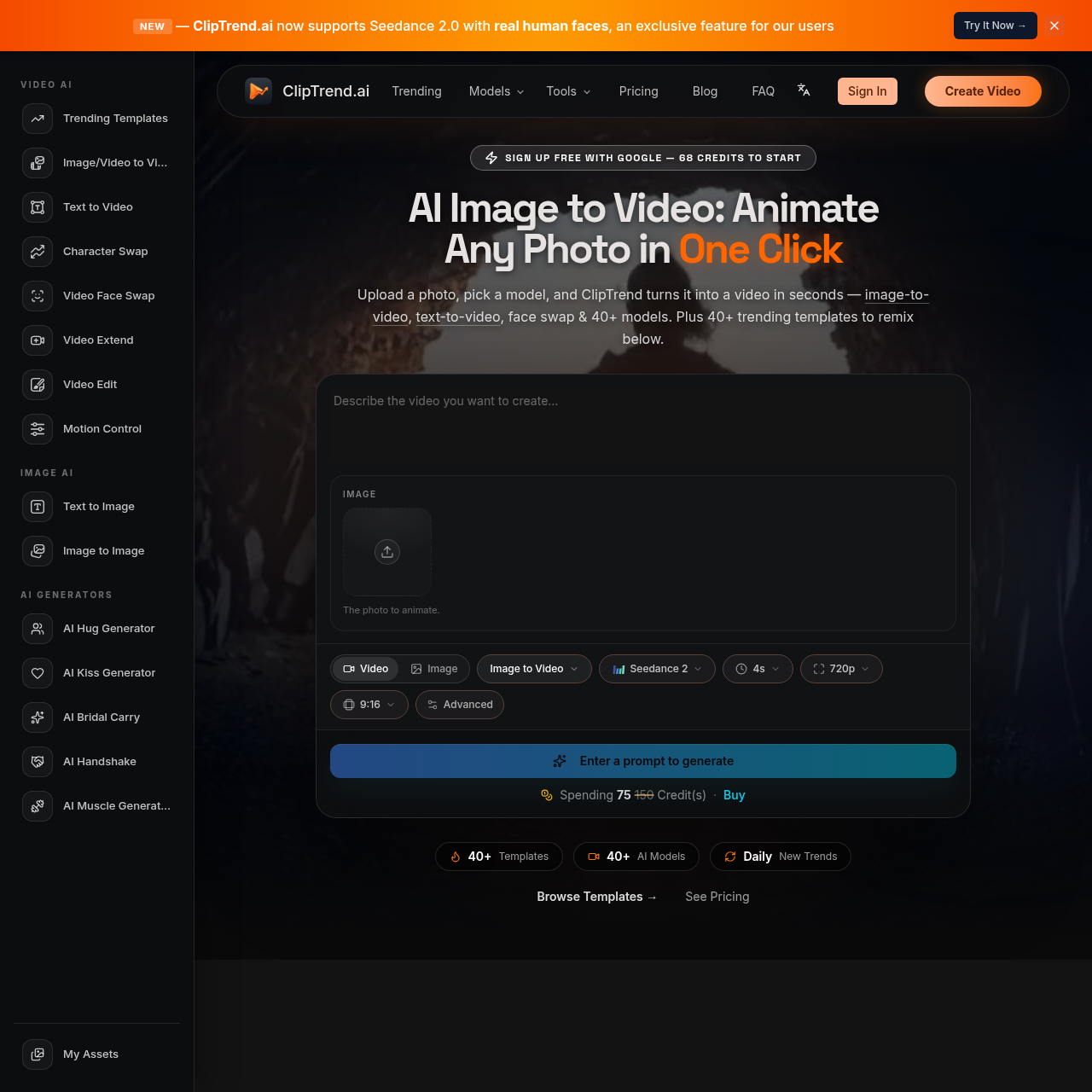 AI Image to Video Generator | ClipTrend.ai