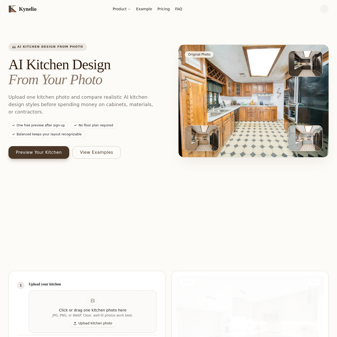 AI Kitchen Design from Your Photo | Kynelio