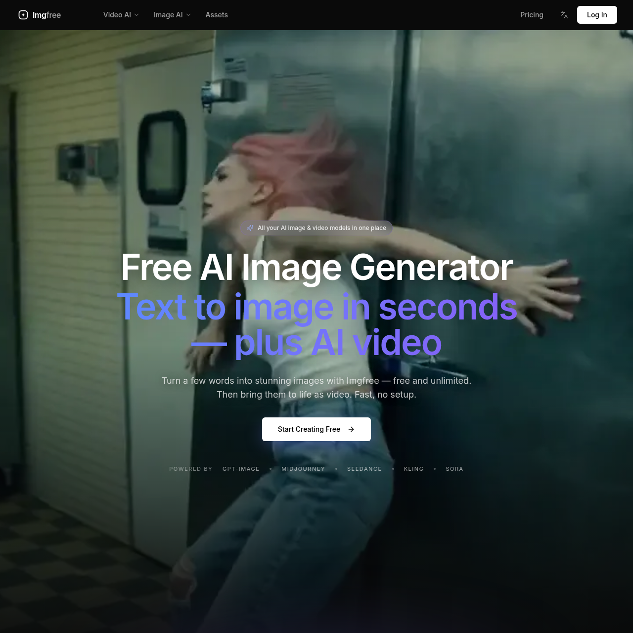 AI Image & Video Generator: Text to Image, Video AI | Imgfree
