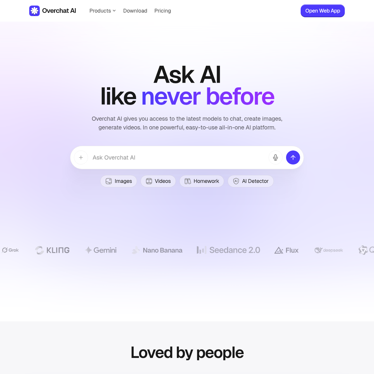Overchat AI: All-in-One AI Chat, Image & Video App