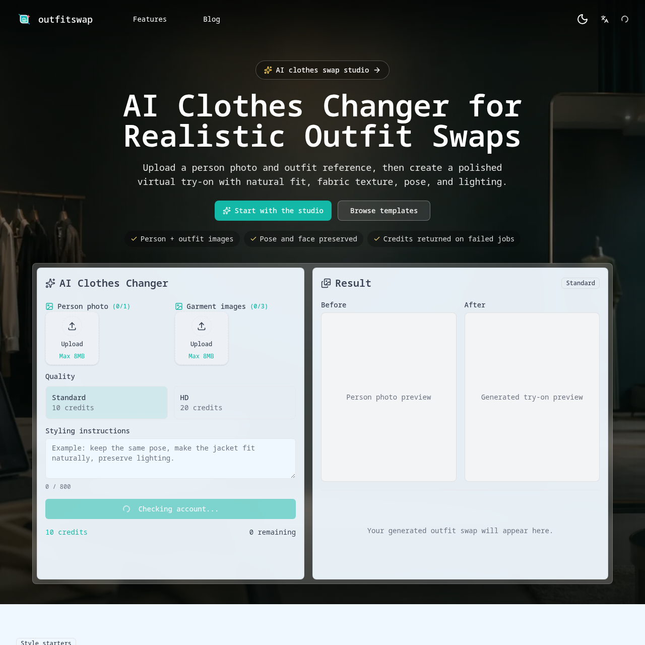 OutfitSwap AI Clothes Changer | Realistic Virtual Try-On