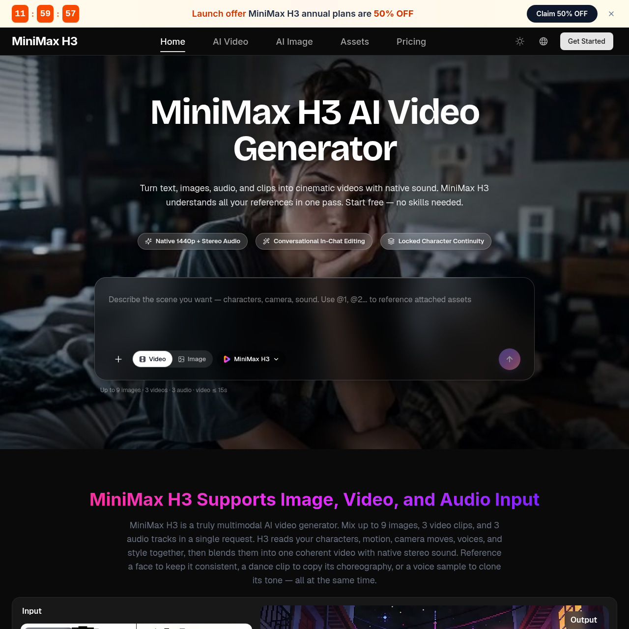 MiniMax H3 AI Video Generator with Sound | Text to Video