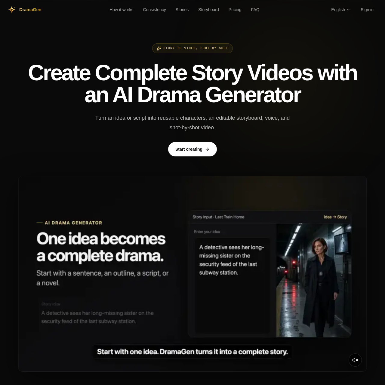 AI Drama Generator for Story-to-Video Creation | DramaGen