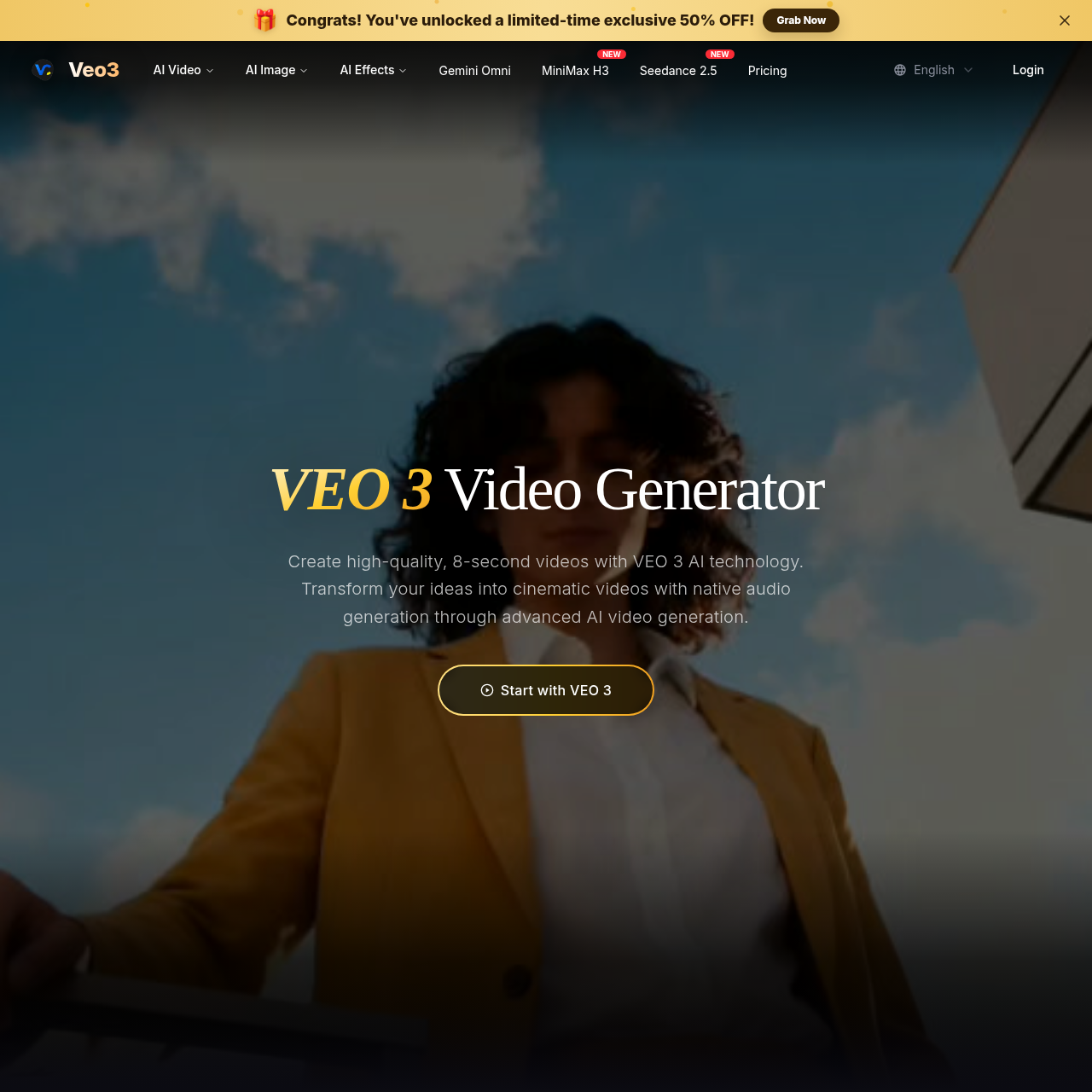 Veo3 AI Video Generator | Veo 3.1 Video Maker by Veo3