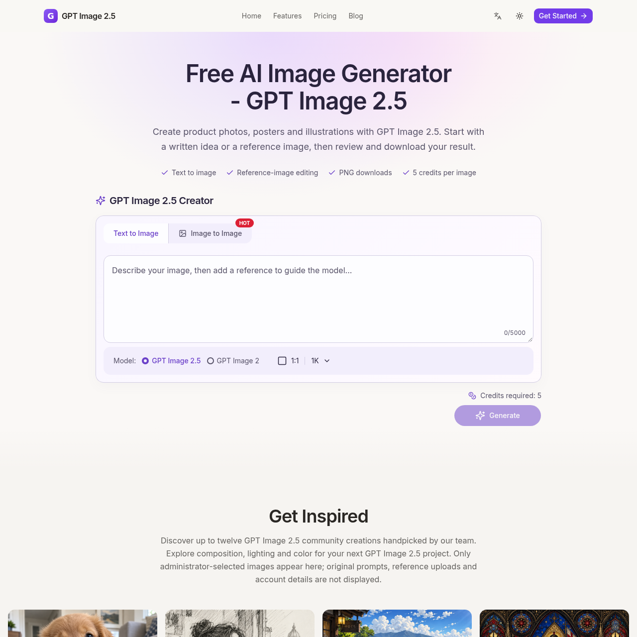 GPT Image 2.5 AI Image Generator - Create & Edit Images