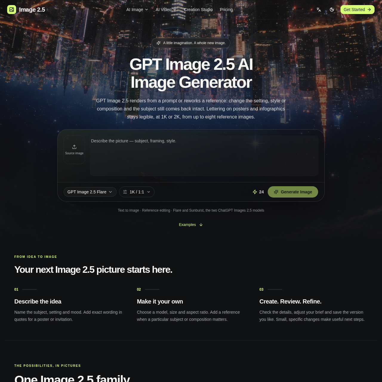 AI Image Generator | Image 2.5 by OpenAI