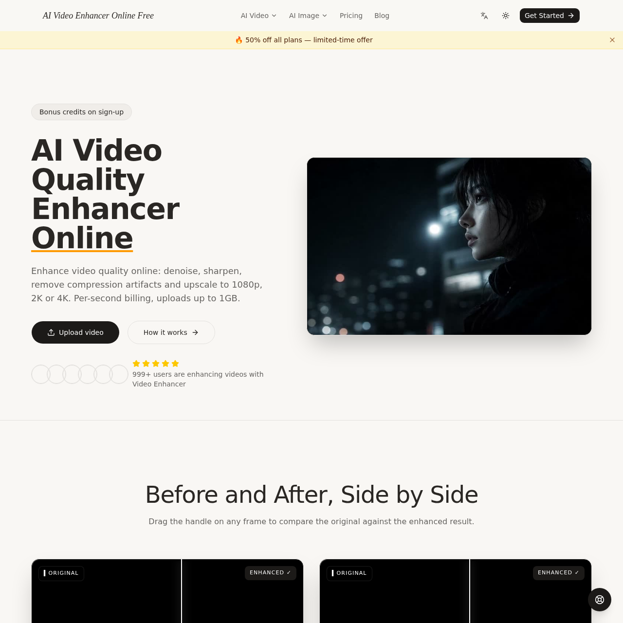 Video Enhancer | AI Video Quality Enhancer Online
