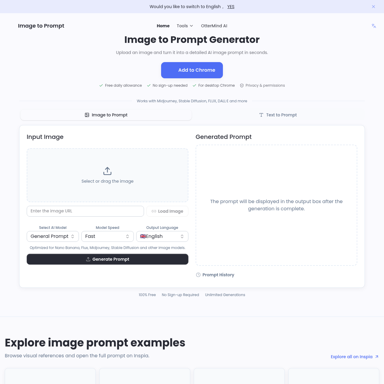 Image to Prompt | Free AI Image Prompt Generator - Image to Prompt