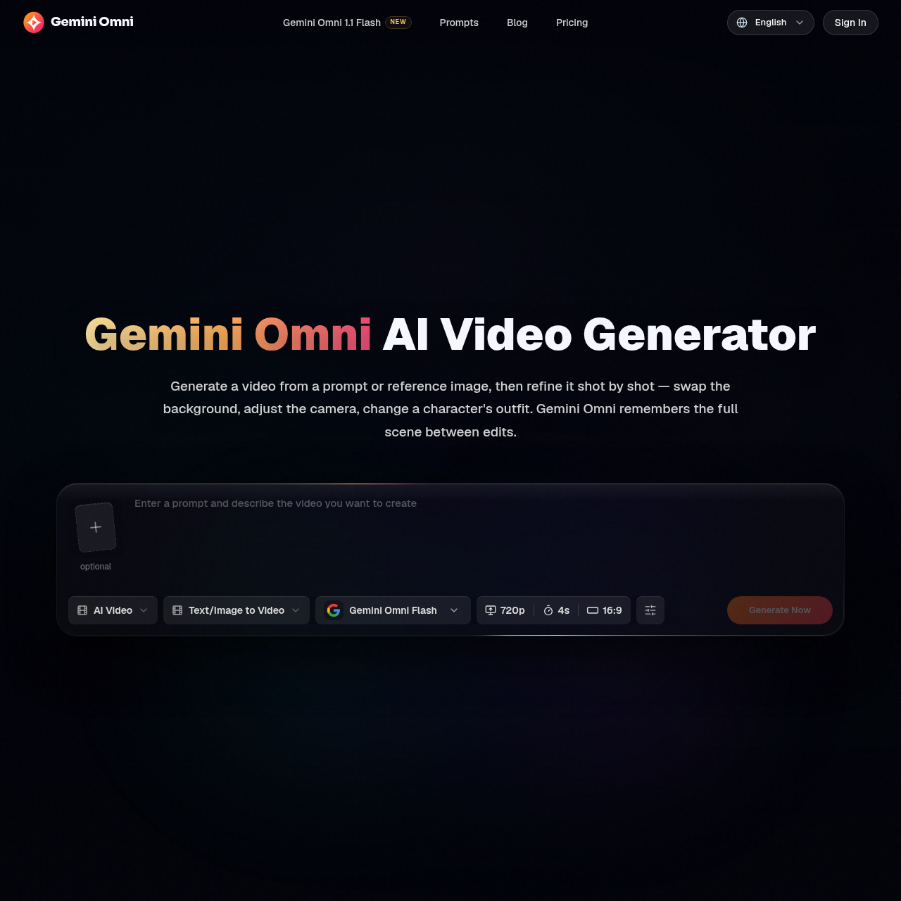 Gemini Omni AI Video Generator & Editor | Free Online