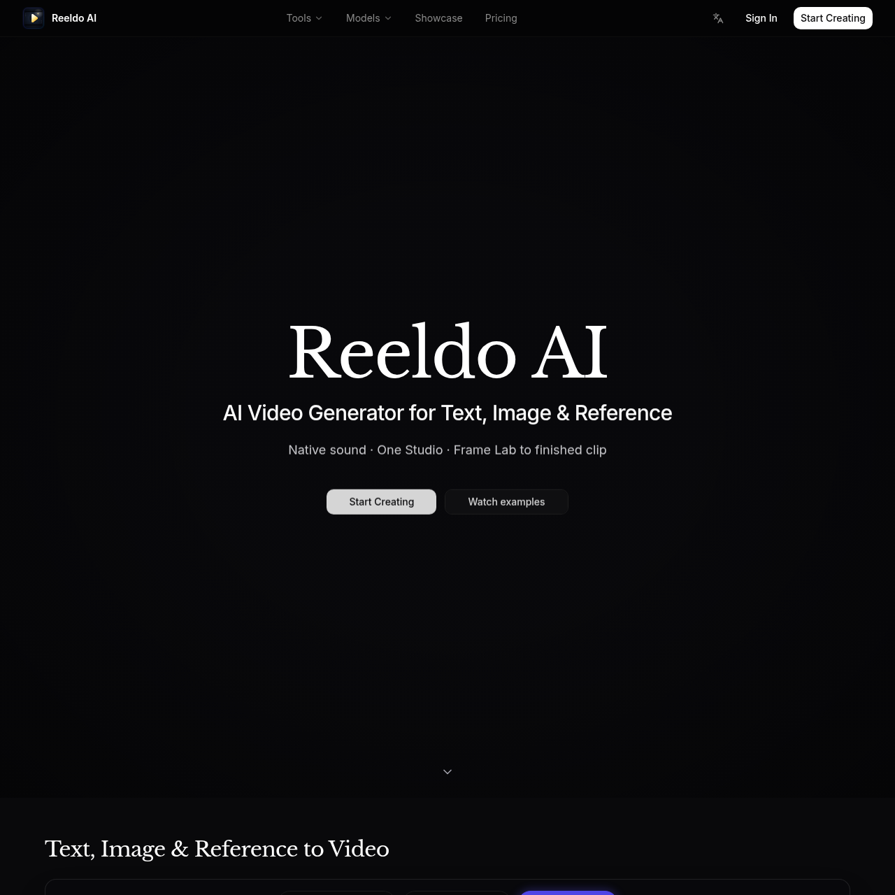 AI Video Generator for Text, Image & Reference | Reeldo AI