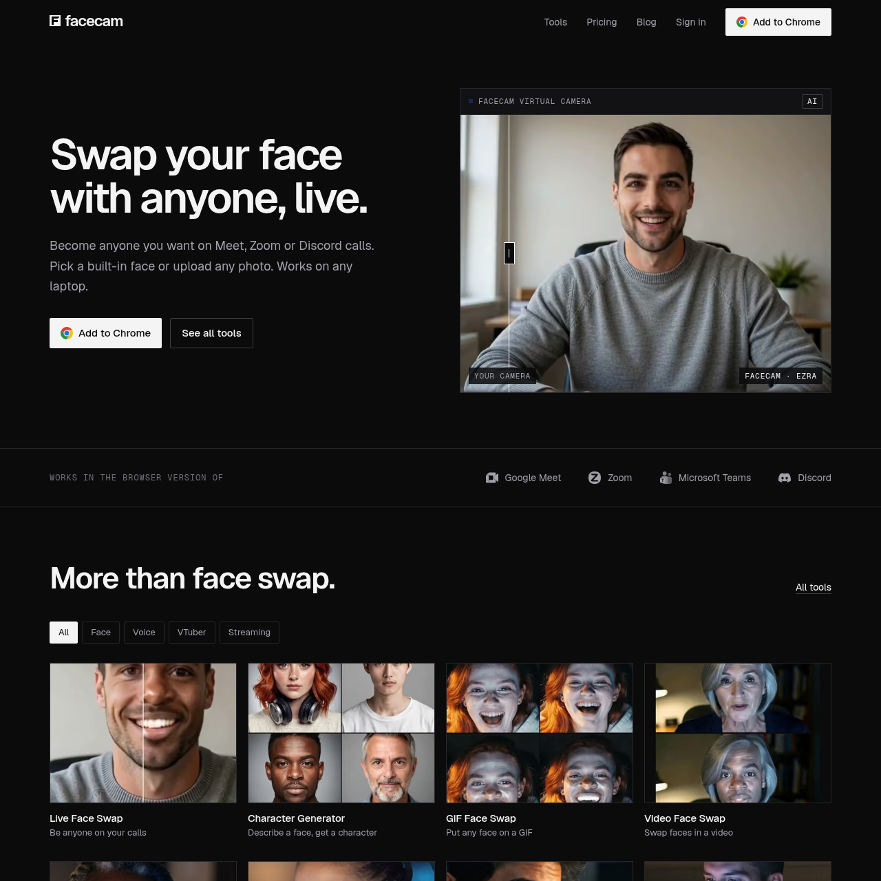 Facecam AI: Live Face Swap, Voice Changer & VTuber Tools