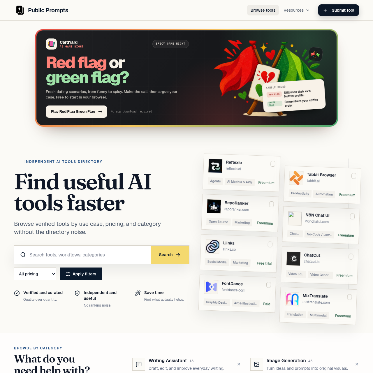 AI Tools Directory by Public Prompts