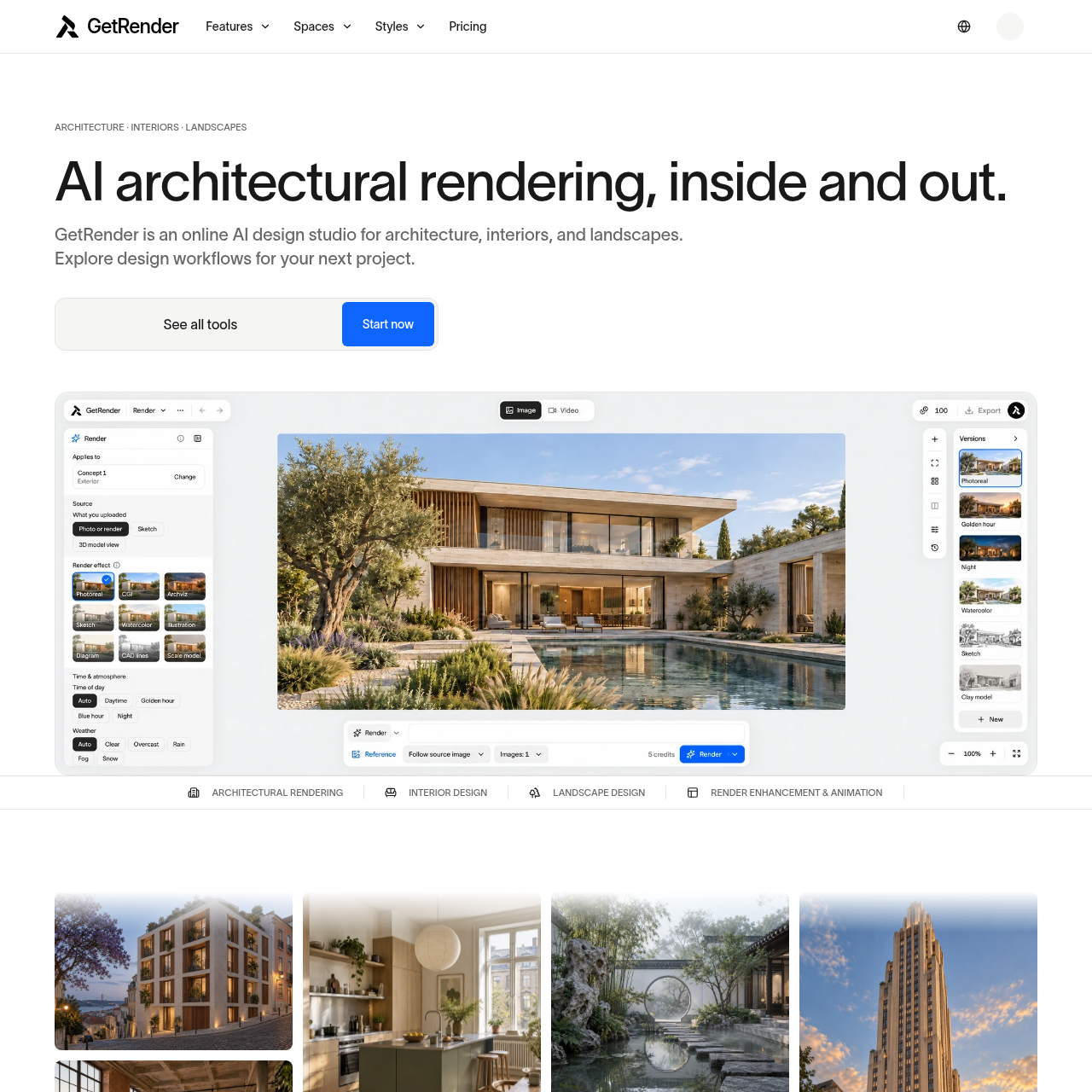 AI Architectural Rendering Tools for Design Studios | GetRender