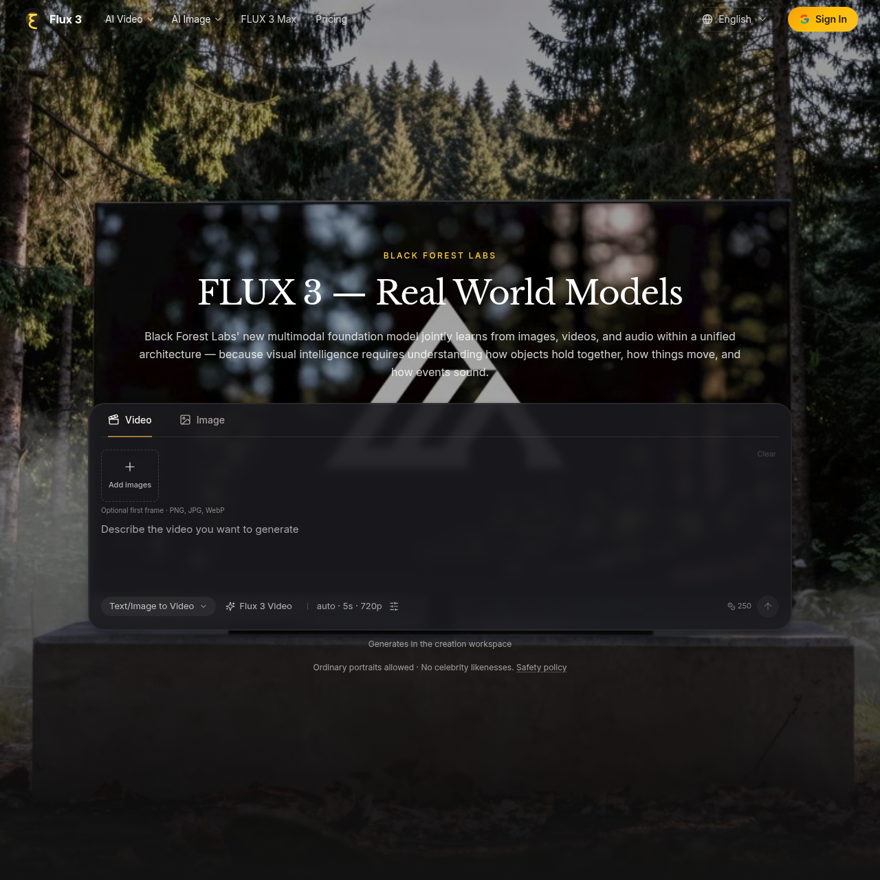 FLUX 3 | Multimodal AI Video, Image & Audio by Black Forest Labs